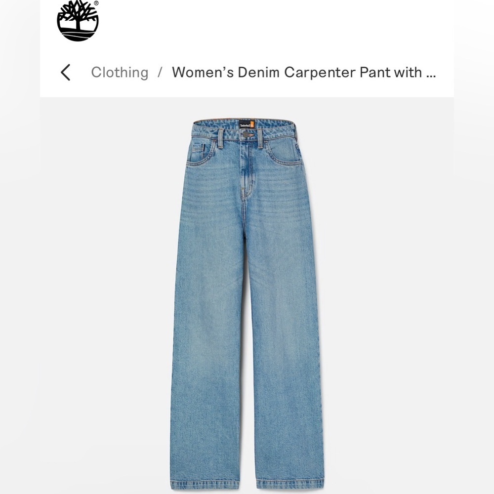 Timberland Women's Denim Carpenter Pant with Refibra™ Technology Blue Denim